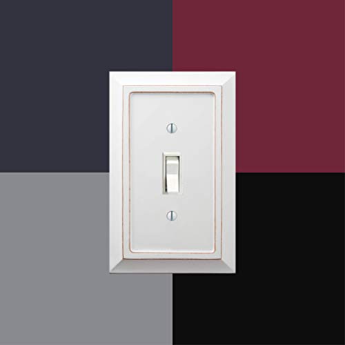 AmerTac 4040TTTDW Wall Plate, white - color: Distressed White, size: 3 Toggle