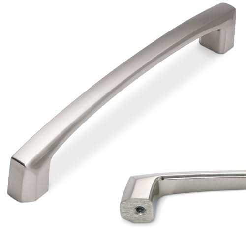 10 Pack 5 inch(128mm) Brushed Satin Nickel Kitchen Cabinet Handles Cabinet Pulls Sliver Drawer Pulls Kitchen Cabinet Hardware Handles Dresser Handles - color: Brushed Satin Nickel, size: 5'' Hole Center(128mm)