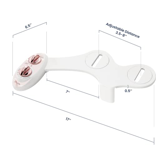 LUXE Bidet NEO 120 - Bidet Attachment for Toilet Seat, Rose Gold - color: Rose Gold