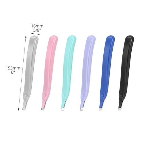 QWORK 24 Pcs Magnetic Staple Remover Bulk, Rubberized Plastic with Stainless Steel Tip and Magnetic End (6 Colors, 4 Pieces Each)