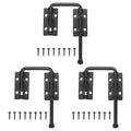 PATIKIL Patio Sliding Door Loop Lock 2-2/5" Black 3 Set for Window/Screen - color: Black