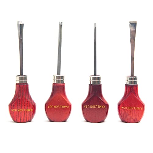 UJ Ramelson Premium Wood Carving Tools Set - Razor Sharp Woodworking Tools That Are Made In the USA - Wood Carving Set Features 4 Essential Components of a Wood Carving Kit for Beginners
