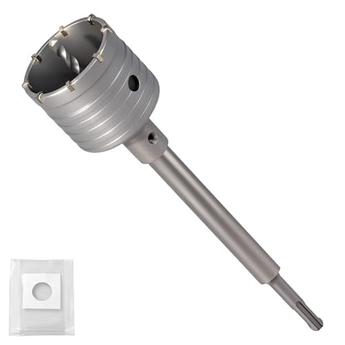 Professional 2-3/4" (70mm) Concrete Hole Saw 220mm SDS Plus & Dust Bag - size: 2-3/4" (70mm)