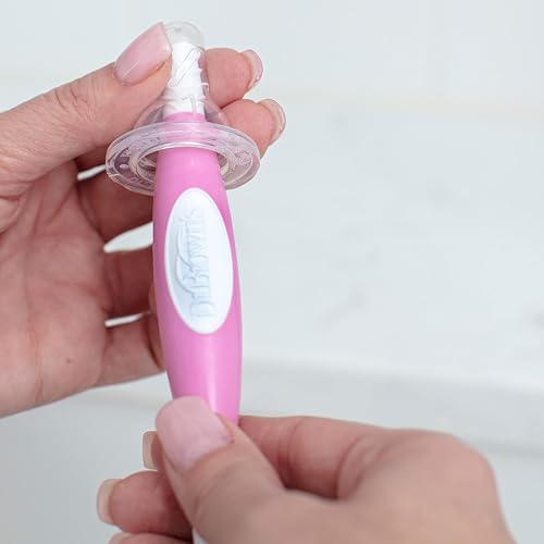 Dr. Brown's Reusable Sponge Baby Bottle Cleaning Brush with Suction Cup Stand, Scrubber and Nipple Cleaner, BPA-Free, Pink, 2-Pack - color: Pink Bottle Brush, size: 2-Pack