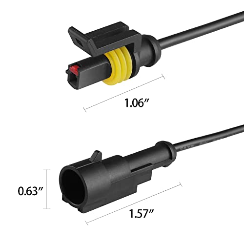 MUYI 1Pin Way 16AWG Waterproof Electrical Connector Wire Connectors-5 Kit - style: 1wire connector(5 sets)