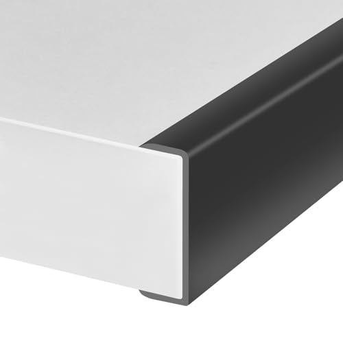 Rubber Edge Trim, Self-Adhesive U Shaped Edge Protector for Plywood, Cabinet, 1-7/8" Wood Edge Banding, Flexible Furniture Repair, EPDM Material, Fit 1-7/8"(48mm), Length 10Ft, Black - size: Fit 1-7/8"- L10'