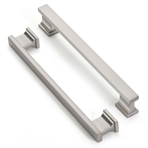Matt Brushed Nickel Kitchen Cabinet Handles 6.25 Inch 10 Pack - color: Matt Brushed Nickel, size: 6.25"/160MM Hole Center
