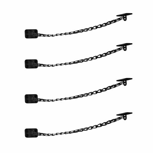Mega Handles Transom Chain 12-Inch Matte Black (4-Pack) - Window Restraint - color: Matte Black, size: 4 Pack