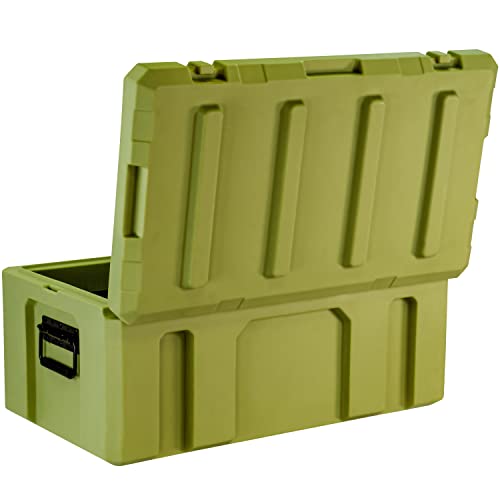 Eylar SRC-50 Crossover 26 Inch Cargo Case, Equipment Hard Case, Roto Molded, Stackable with Pad-Lock Hasp, TSA Standard, IPX4 Rated, Waterproof Crushproof, Truck & Roof Rack Storage (Green) - style: Green