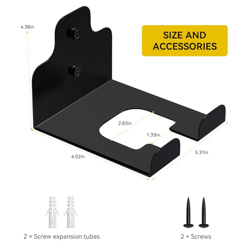 JNIHEEP Garage Organizer Trimmer Rack, Garden Power Tool Hanger Weed Whackers Holder Wall Mounted for Grass Trimmer, Hedge Trimmer, Garage Trimmer, Garden Tools,1 Pack - color: Black 1 Pack