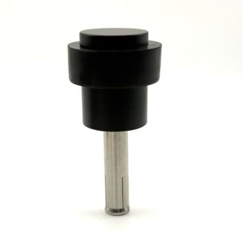 Floor Door Stopper, Wall Protection Heavy Duty Solid 304 Stainless Steel Cylindrical Door Stop with Rubber, 1 Pack, Matte Black - color: Matte Black
