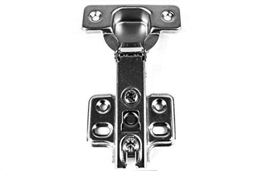 Berta (2 Pieces) Full Overlay Frameless European Hinges, 105 Degree 2-Cam 4-Way Adjustable Concealed Kitchen Cabinet Door Hinges with Screws (2) - size: 2