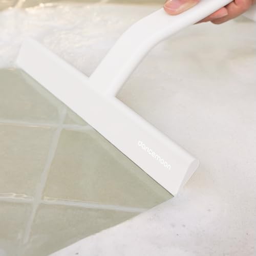 dancemoon JustHang Shower Squeegee with Built-in Hook, 10-Inch White - color: Classic White