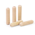 1/4" x 1" Wooden Dowel Pins, FoDau770 Fluted Wood Dowel Rods, Natural Beech Wood Dowel Pegs for Crafts, Woodworking, DIY Furniture - 200 Pieces - size: 1/4" x 1"