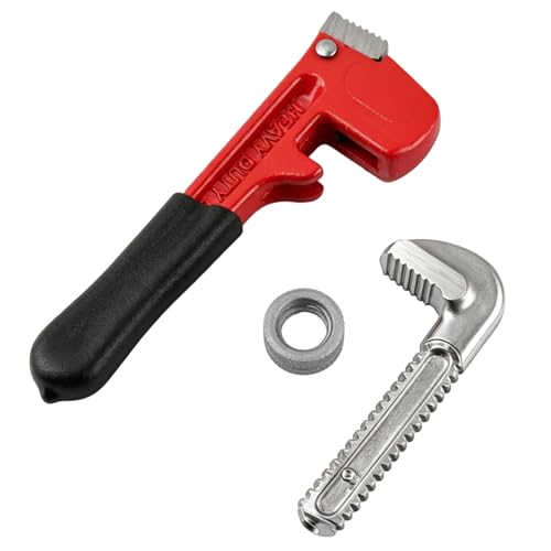 Small Pipe Wrench, 6inch Straight Adjustable Plumbers Pocket Wrench, Mini Straight Plumbing Tool, Sink Wrenchs for Tight Spaces & DIY Repairs(6inch)