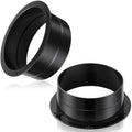 2 Pcs Duct Connector Flange 4 Inch Plastic Straight Pipe Flange Black Duct Reducer Dryer Vent Connector for Heating Cooling Grow Tent Bathroom Kitchen Ventilation System - size: 4 Inch