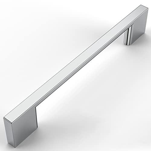 Amerdeco 10 Pack Polished Chrome Cabinet Pulls 5 Inch(128MM) Hole Centers Kitchen Cabinet Handles Cabinet Hardware Kitchen Handles for Cabinets Cupboard Handles Drawer Pulls ZH0060… - color: Polished Chrome, size: 5"/128mm Hole Center, style: 10 Pack