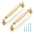 HOME EDIT Brushed Gold Cabinet Handles 5 Inch Pulls 20 Pack - color: Brushed Gold, size: 5 inches Hole Center