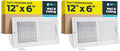 EZ-FLO 12 x 6 Inch (Duct Opening) Air Vent Cover for Wall or Ceiling, Two-Way Ventilation Register, Solid Steel HVAC Register Cover, White, 61612 (Pack of 2) - size: 12 in. x 6 in. (Pack of 2)