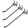 JEAWIWI 36 Pcs Metal Pegboard Hooks, 4 & 6 & 8 Inch, Fit 1/6 in Peg Board - color: Black, size: 4&6&8in 36pcs