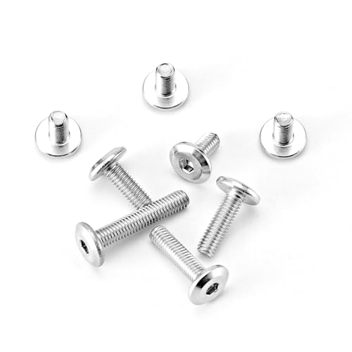 M3 x 6mm 8mm 10mm 12mm 16mm Flat Round Head Hex Socket Cap Screws Bolts, Furniture Screws, 304 Stainless Steel, Metric Fully Threaded, Allen Hex Drive, Bright Finish, Assortment Kit 250PCS - size: M3 x 6/8/10/12/16mm (250PCS)