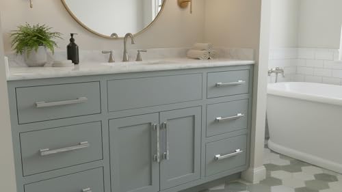 Alzassbg Polished Chrome Cabinet Pulls and Handles 10 Pack, AL3061CP - color: Polished Chrome, size: 3-3/4" Hole Center