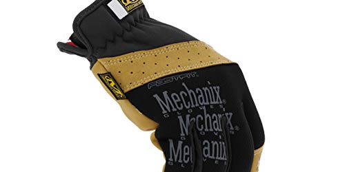 Mechanix Wear Material4X FastFit Leather Gloves Brown/Black, Large - size: Large