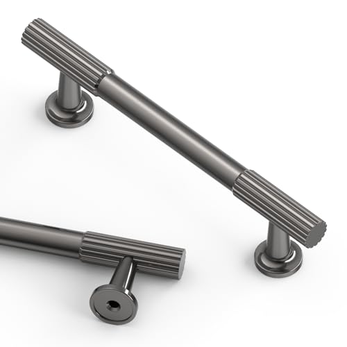 Asidrama 10 Pack 3.75 inch Brushed Black Nickel Kitchen Cabinet Handles - color: Brushed Black Nickel, size: 3.75" Hole Center