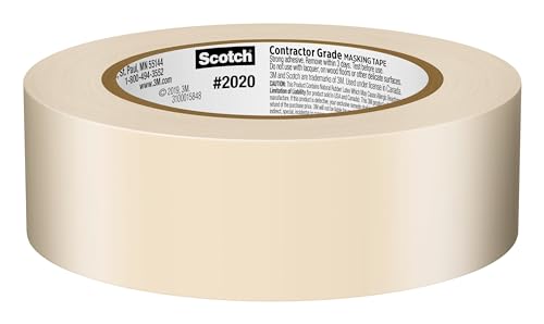 Scotch Painter's Tape Contractor Grade Masking Tan, Tape for General Use, Multi-Surface Adhesive Tape, 1.41 Inches x 60.1 Yards, 6 Rolls - size: 1.41" Width