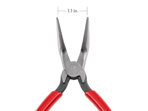TEKTON 6 Inch 70-Degree Bent Smooth Jaw Long Nose Pliers | PGF15406 - color: Smooth Jaw, size: 6 Inch 70-Degree Bent