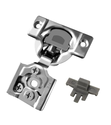 Berta (10 pcs) 3/4" Overlay Cabinet Door Hinges, 90 Degree Restricted Opening Angle Soft Closing Face Frame Hinges, 6-Ways 3-Cam Adjustment, Concealed Kitchen Cabinet Door Hinges with Screws - size: 3/4" Overlay