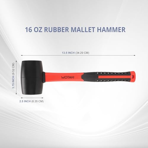 16 oz Rubber Mallet Hammer