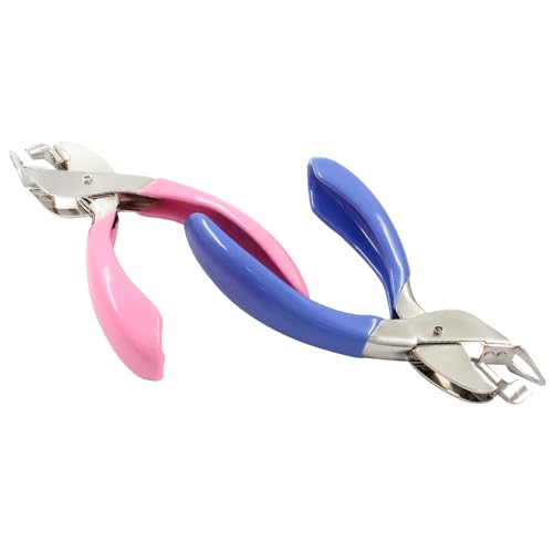 Handheld Staple Removers, Blue & Pink, 2Pcs - color: Blue & Pink