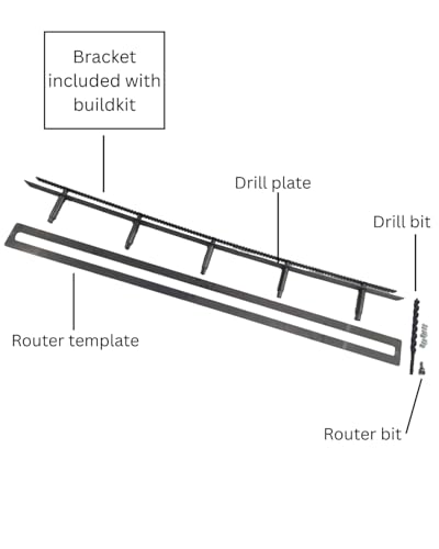 Floating Shelf Brackets - Sheppard Brackets - Easy Install - Heavy Duty (58 inch Build Kit) - size: 58 inch with Build Kit