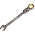 Egofine 12mm Ratchet Wrench Flex Head, 12mm Wrench Ratcheting Combination Wrenches Metric, Industrial Grade Gear Spanner with 12 Point Box End, 72-Teeth Ratchet Nickel Plating, Chrome Vanadium Steel - size: 12mm