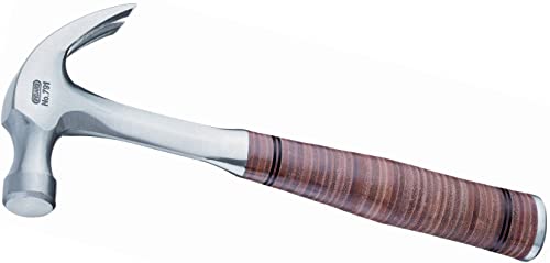 Picard Full-Steel Claw Hammer 890g – American Pattern, Nail Puller, Forged Alloyed Steel Head, Bell Pattern, Leather Grip Resistant to Twisting, 16 oz. – 0079100-16 - size: 890g