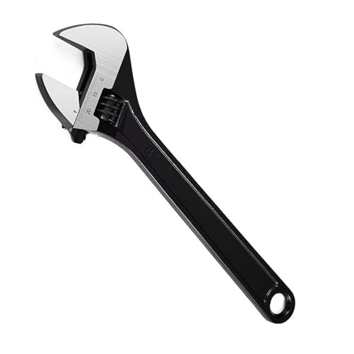 Adjustable Wrench 8 Inch Heavy Duty Wide Jaw Opening Wrench for Automotive Plumbing Household Garage Repairs - size: 8inch