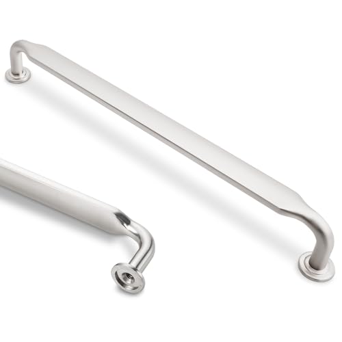 10 Pack 7-1/2 Inch Cabinet Pulls Brushed Satin Nickel Kitchen Cabinet Handles Zinc Alloy Drawer Pulls Solid Cabinet Hardware - color: Brushed Satin Nickel, size: 7-1/2'' Hole Center(192mm)