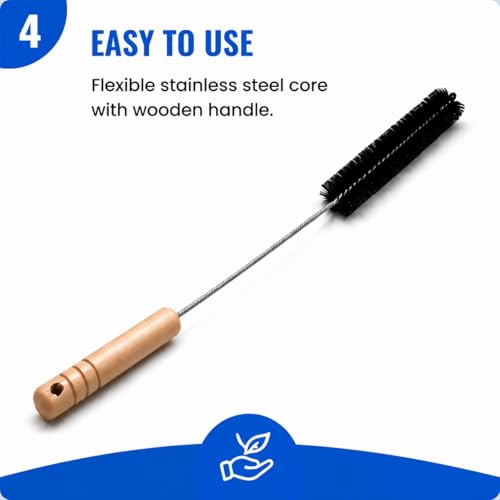 Dryer Lint Brush Vent Cleaner Lint Trap Cleaning Tool Dryer Vent Brush Long Flexible with Wood Handle 27.95Inches Medium Size for Dryer Vent Cleaning DIY Enthusiasts Homeowners (1, PCS) - size: 27.95