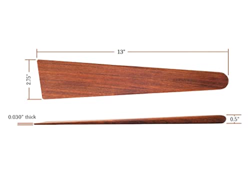 Earlywood 13 inch Handmade Wood Cooking Utensil for Kitchen, Multi-Purpose Scraper and Egg Turner, Cast Iron Scraper and Saute Spatula - Made in USA - Jatoba - size: 13 inch