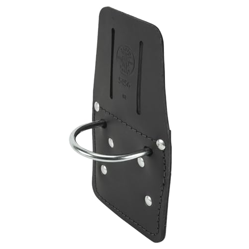 Klein Tools 5456 Leather Hammer Holder with Slotted Connection and Metal Ring - color: Black, size: Pack of 1