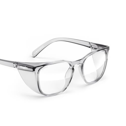 Stoggles Square Wide Fit Z87.1 Certified Polycarbonate Safety Glasses - color: Charcoal, size: Wide