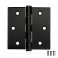 3 Pack Black Door Hinges 3.5 x 3.5 Inches, Heavy Duty Stainless Steel Ball Bearing Hinges with Screws, Square Corner, Smooth and Quiet - size: 3.5x3.5inch - 3 Pack
