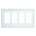 White Natural Material Quad Decorator Outlet Cover Wall Plate(1-Pack） - size: Quad Decorator
