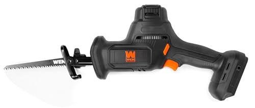 WEN 20V Max Cordless Reciprocating Saw, Brushless Compact One-Handed Design with 4.0 Ah Lithium-Ion Battery and Charger (20631) - size: Cordless, Compact