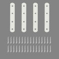 Alise Flat Bracket ,5 Inch White Mending Plate Flat Brace for Wood Shelves - color: White, size: 5 Inch