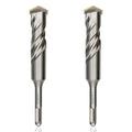 2-Piece 1" SDS Plus Drill Bits Rotary Hammer Drill Bit Set, Carbide Tipped for Drilling Concrete Cement Porcelain Tiles Ceramic Pots Stone Brick, Diameter 25mm, 160mm Long, SDS Plus Shank. - size: 2 Pcs 1", style: 6"