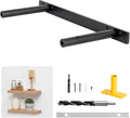 16'' Heavy-Duty Hidden Floating Shelf Bracket – 210 LBS Max Load (Mounted on Studs), Floating Mantel Bracket for Fireplace & Wall Shelves, Includes Easy Installation Kit（16 inch Brackets） - size: 16 Inch - With Ease Kit