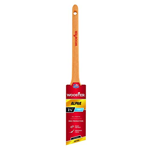 Wooster 4230-1 1/2 Brush 4230-1-1/2 Alpha Thin Angle Sash Paintbrush, 1-1/2-Inch, 1.5 Inch, Wood - size: 1.5 Inch