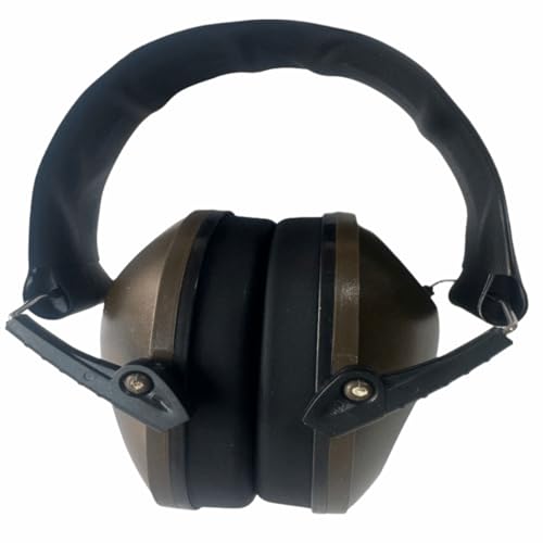 Foldable Safety Earmuffs with Noise Reduction–Adjustable Headband for Travel & Work, Hearing Protection for Men&Women